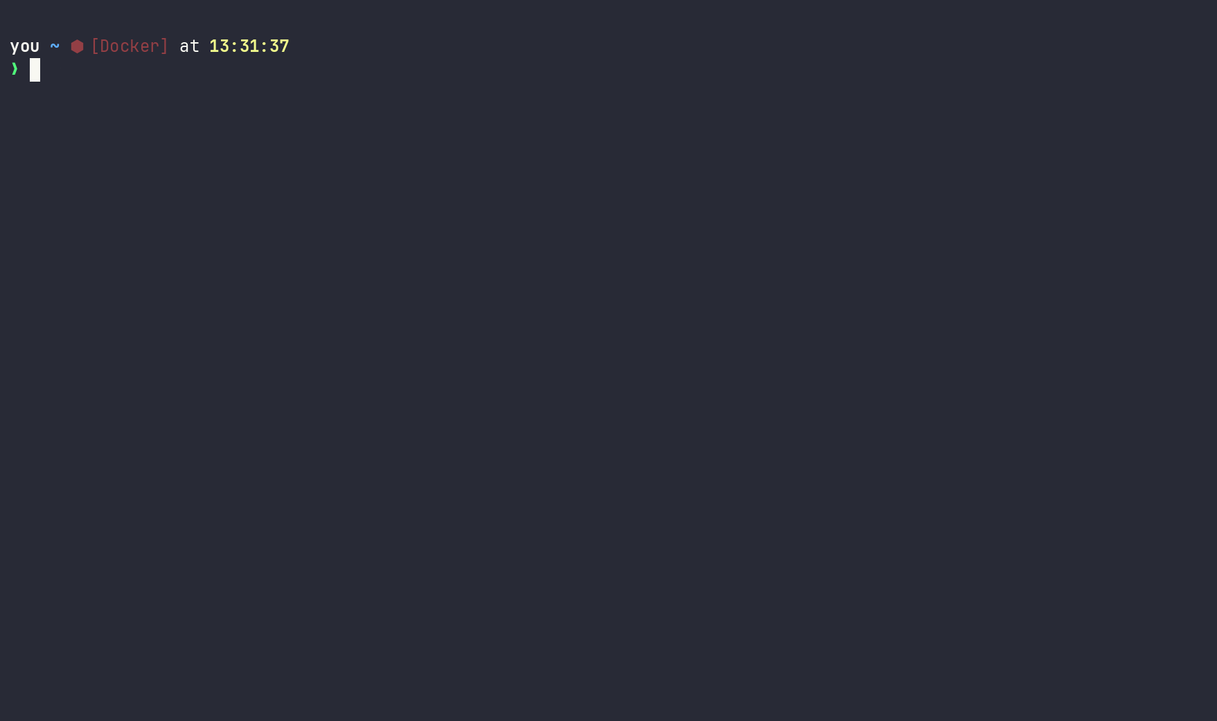 starship role demo: the prompt reacting to a repo jump, a dirty tree, a branch switch, and a slow command