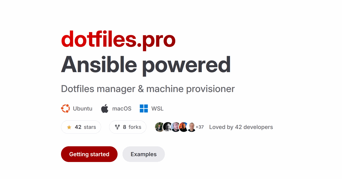 Dotfiles Pro — Ansible-powered system and dotfiles manager